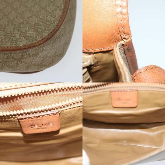 CELINE Macadam Canvas Shoulder Bag Beige - Picture 11 of 12